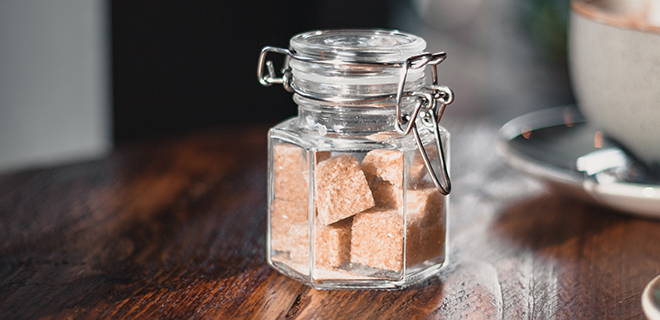 sugar in jar